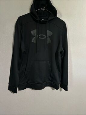 Under Armour Men's Black Hooded Pullover with Subtle Logo
